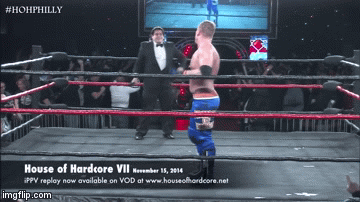 HOH 4 | image tagged in gifs,ricardo rodriguez,house of hardcore,alberto del rio | made w/ Imgflip video-to-gif maker