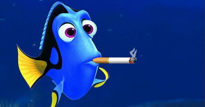 dory-and-cigarette Blank Meme Template