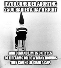 dunce cap | IF YOU CONSIDER ABORTING 2500 BABIES A DAY A RIGHT; AND DEMAND LIMITS ON TYPES OF FIREARMS OR HOW MANY ROUNDS THEY CAN HOLD, GRAB A CAP. | image tagged in dunce cap | made w/ Imgflip meme maker