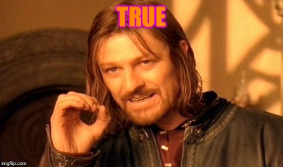 One Does Not Simply Meme | TRUE | image tagged in memes,one does not simply | made w/ Imgflip meme maker