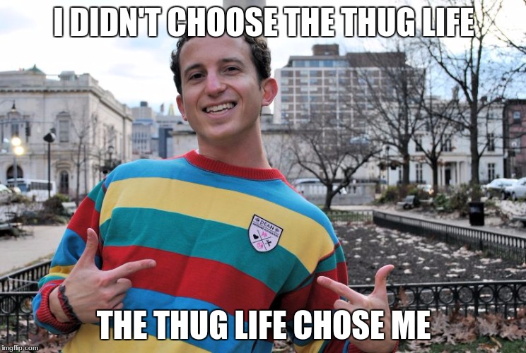 I DIDN'T CHOOSE THE THUG LIFE; THE THUG LIFE CHOSE ME | image tagged in thug life | made w/ Imgflip meme maker