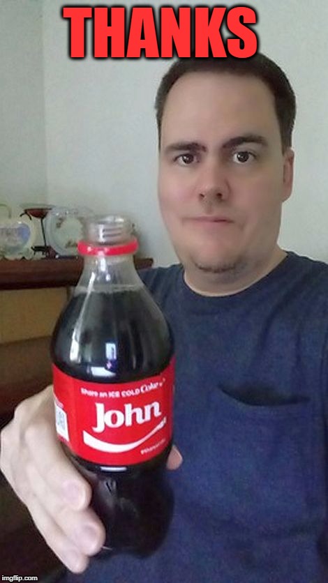 john | THANKS | image tagged in john | made w/ Imgflip meme maker