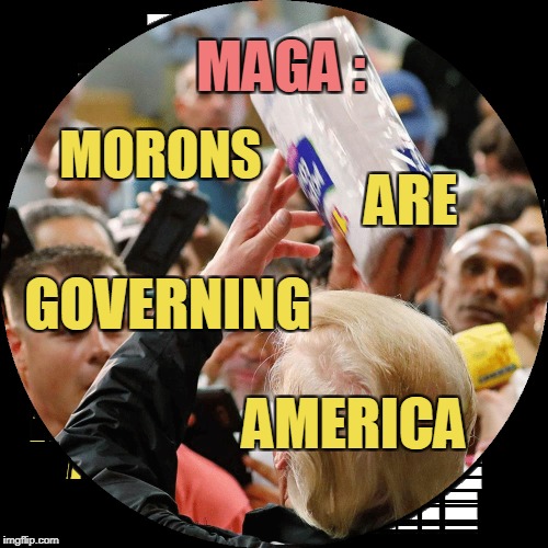 MAGA : Morons are governing America | MAGA :; MORONS; ARE; GOVERNING; AMERICA | image tagged in maga | made w/ Imgflip meme maker