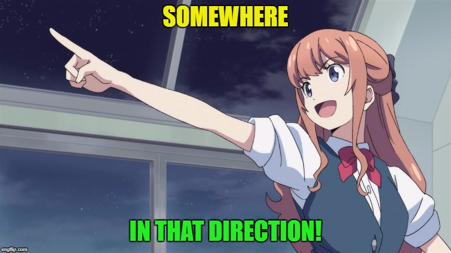 SOMEWHERE IN THAT DIRECTION! | made w/ Imgflip meme maker