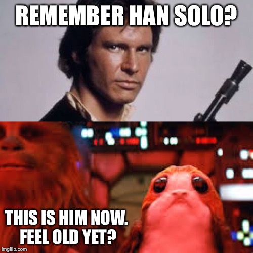 REMEMBER HAN SOLO? THIS IS HIM NOW. FEEL OLD YET? | image tagged in remember han solo | made w/ Imgflip meme maker