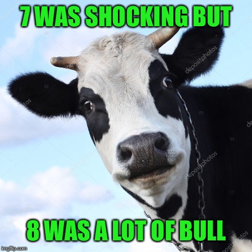 7 WAS SHOCKING BUT 8 WAS A LOT OF BULL | made w/ Imgflip meme maker