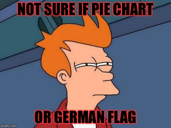 Futurama Fry Meme | NOT SURE IF PIE CHART OR GERMAN FLAG | image tagged in memes,futurama fry | made w/ Imgflip meme maker
