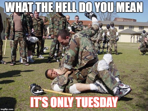 What do you mean? | WHAT THE HELL DO YOU MEAN; IT'S ONLY TUESDAY | image tagged in tuesday,taco tuesday | made w/ Imgflip meme maker
