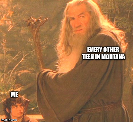 EVERY OTHER TEEN IN MONTANA; ME | image tagged in short people problems | made w/ Imgflip meme maker