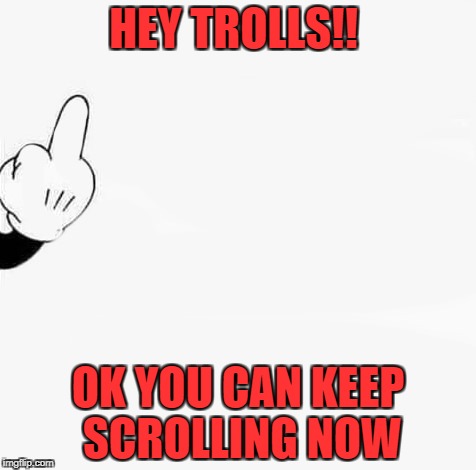 Hey trolls | HEY TROLLS!! OK YOU CAN KEEP SCROLLING NOW | image tagged in trolls | made w/ Imgflip meme maker