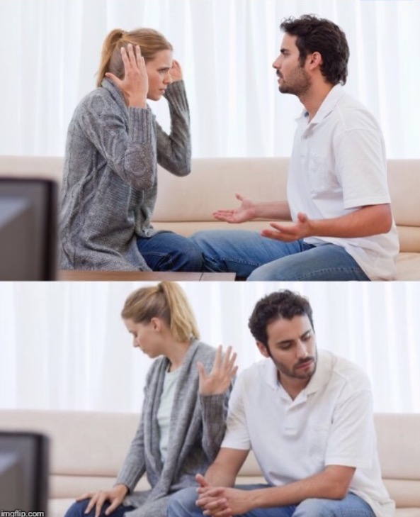 High Quality Arguing Couple 2 Blank Meme Template