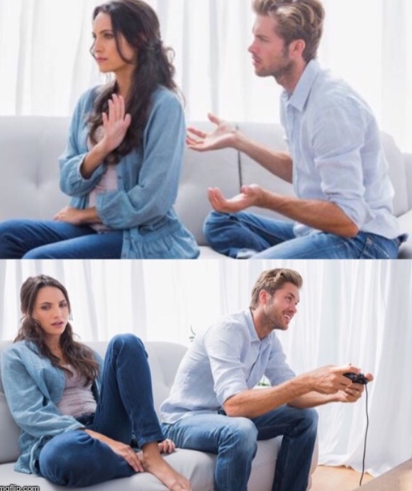 High Quality Arguing Couple 3 Blank Meme Template