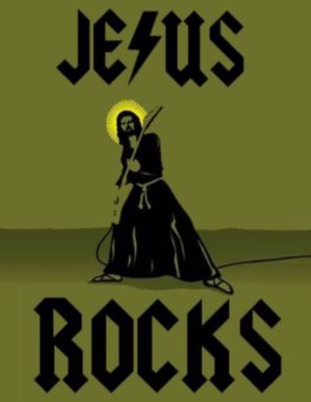 High Quality Jesus Rocks Blank Meme Template