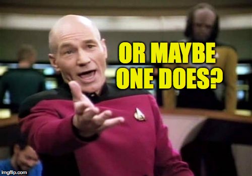 Picard Wtf Meme | OR MAYBE ONE DOES? | image tagged in memes,picard wtf | made w/ Imgflip meme maker