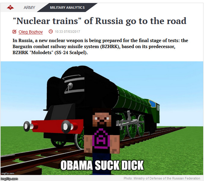 image tagged in nuclear,trains,russia,obama | made w/ Imgflip meme maker