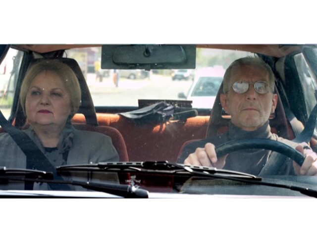 Old couple in car 2 Blank Meme Template