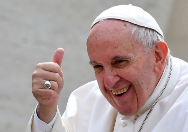 Pope Thumbs up Blank Meme Template