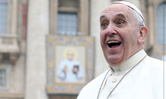 Pope laugh Blank Meme Template