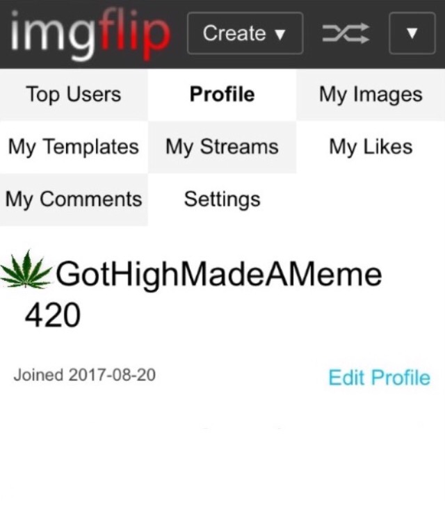High Quality GotHighMadeAMeme Blank Profile Blank Meme Template
