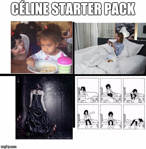 Blank Starter Pack Meme | CÉLINE STARTER PACK | image tagged in x starter pack | made w/ Imgflip meme maker
