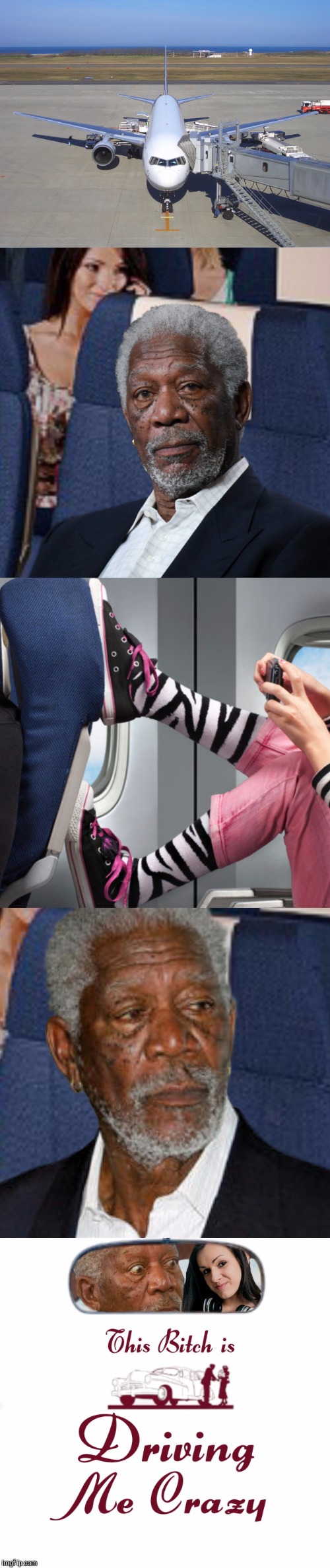 BOUT TIME FOR SOME "LEAN ON ME" ACTION | . | image tagged in morgan freeman,airplane,travel,rude | made w/ Imgflip meme maker