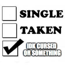 Single Taken Priorities | IDK CURSED OR SOMETHING | image tagged in single taken priorities | made w/ Imgflip meme maker