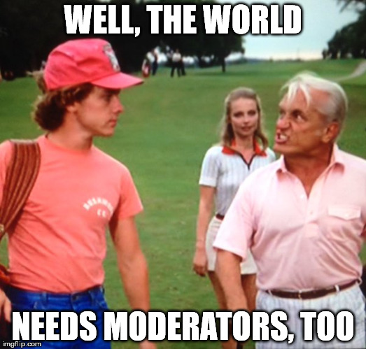 WELL, THE WORLD; NEEDS MODERATORS, TOO | made w/ Imgflip meme maker