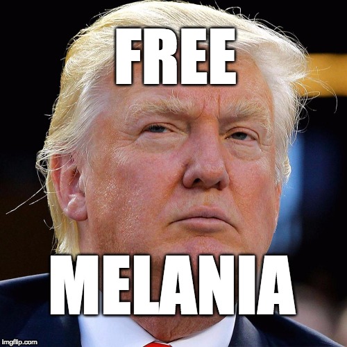 free melania | FREE; MELANIA | image tagged in trump,donald trump,maga,melania,melania trump | made w/ Imgflip meme maker