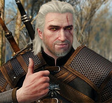 Geralt of Riviera thumbs up Blank Meme Template