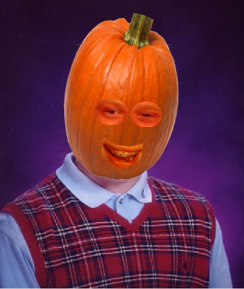 Bad Luck Pumpkin Blank Meme Template