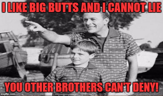 I LIKE BIG BUTTS AND I CANNOT LIE YOU OTHER BROTHERS CAN'T DENY! | made w/ Imgflip meme maker