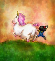 Pink Fluffy Unicorns Dancing On Rainbows Blank Meme Template