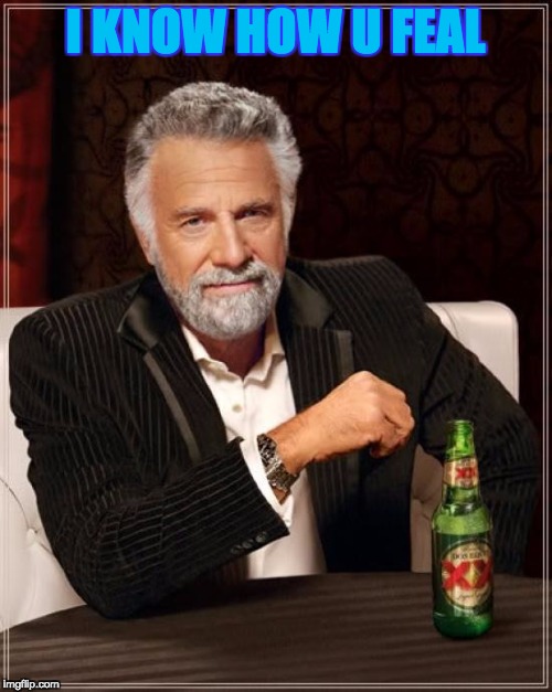 The Most Interesting Man In The World Meme | I KNOW HOW U FEAL | image tagged in memes,the most interesting man in the world | made w/ Imgflip meme maker