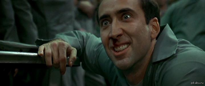 High Quality Nicolas Cage grimace Blank Meme Template