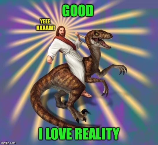 GOOD I LOVE REALITY YEEE HAAAW! | made w/ Imgflip meme maker