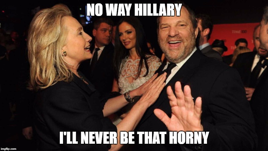 NO WAY HILLARY; I'LL NEVER BE THAT HORNY | image tagged in harvey | made w/ Imgflip meme maker