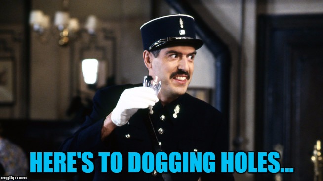 HERE'S TO DOGGING HOLES... | made w/ Imgflip meme maker
