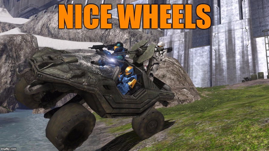 Demonic Penguin Driving The Warthog | NICE WHEELS | image tagged in demonic penguin driving the warthog | made w/ Imgflip meme maker