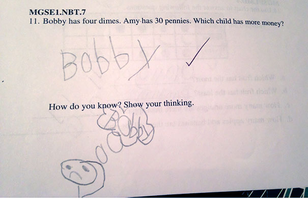 Funny kid quiz answer Blank Meme Template