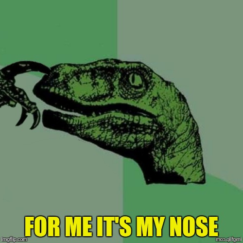 FOR ME IT'S MY NOSE | made w/ Imgflip meme maker