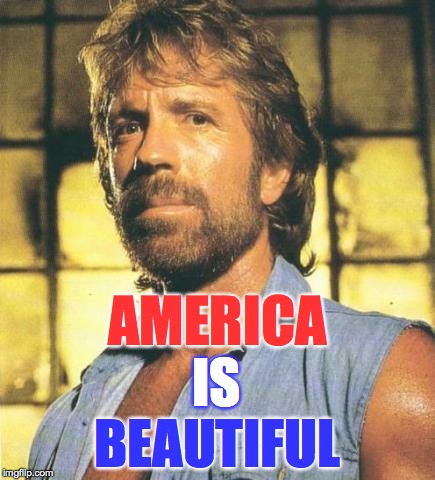 Chuck Norris: Believe It or Else. | AMERICA; IS; BEAUTIFUL | image tagged in chuck norris,america,believe it or else,memes | made w/ Imgflip meme maker