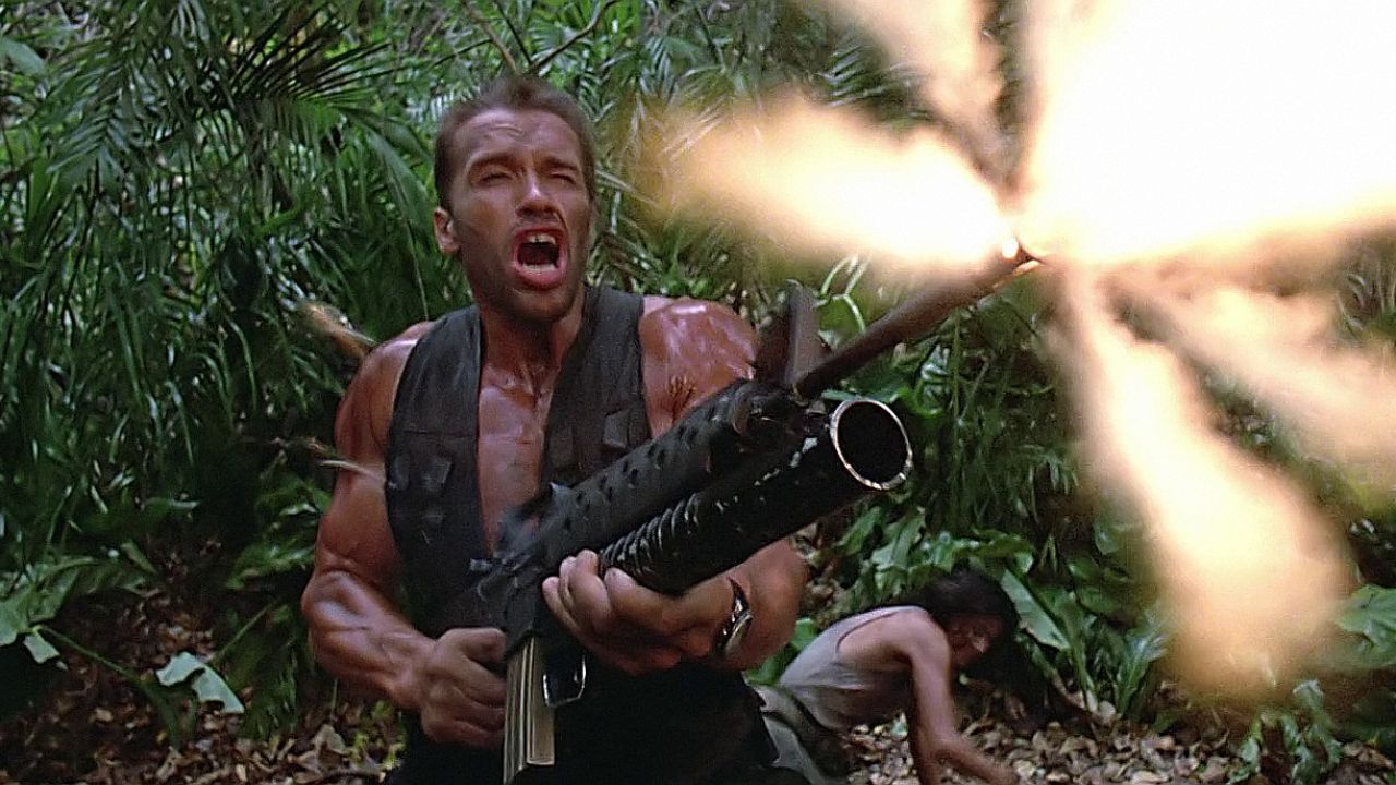 Arnold Schwarzenegger M16A2\w203 Grenade Launcher - Preditor Go  Blank Meme Template