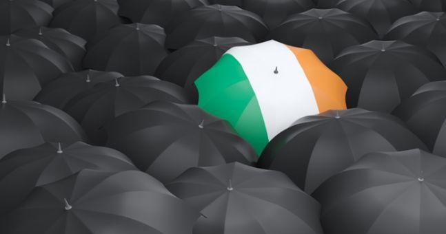 High Quality irish tricolour umbrella Blank Meme Template