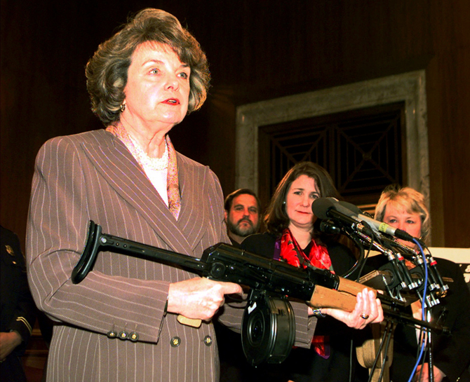 Diane Feinstein AK47 Blank Meme Template