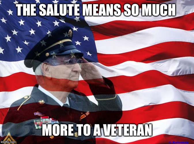 THE SALUTE MEANS SO MUCH; MORE TO A VETERAN | made w/ Imgflip meme maker