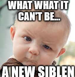 Skeptical Baby | WHAT WHAT IT CAN'T BE... A NEW SIBLEN | image tagged in memes,skeptical baby | made w/ Imgflip meme maker