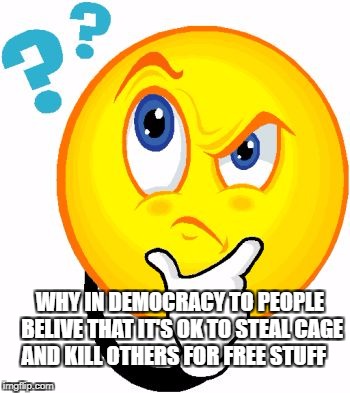 Women's health | WHY IN DEMOCRACY TO PEOPLE BELIVE THAT IT'S OK TO STEAL CAGE AND KILL OTHERS FOR FREE STUFF | image tagged in women's health | made w/ Imgflip meme maker