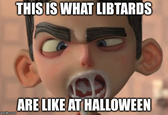 THIS IS WHAT LIBTARDS; ARE LIKE AT HALLOWEEN | image tagged in frothing at the mouth | made w/ Imgflip meme maker