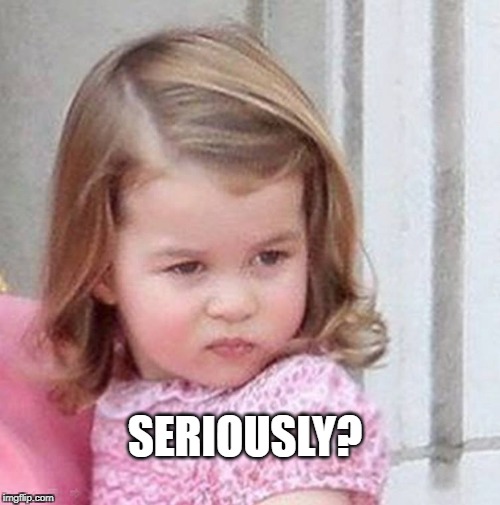 Princess Charlotte | SERIOUSLY? | image tagged in princess charlotte | made w/ Imgflip meme maker