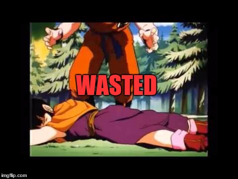 wasted chi chi | WASTED | image tagged in dragon ball z | made w/ Imgflip meme maker